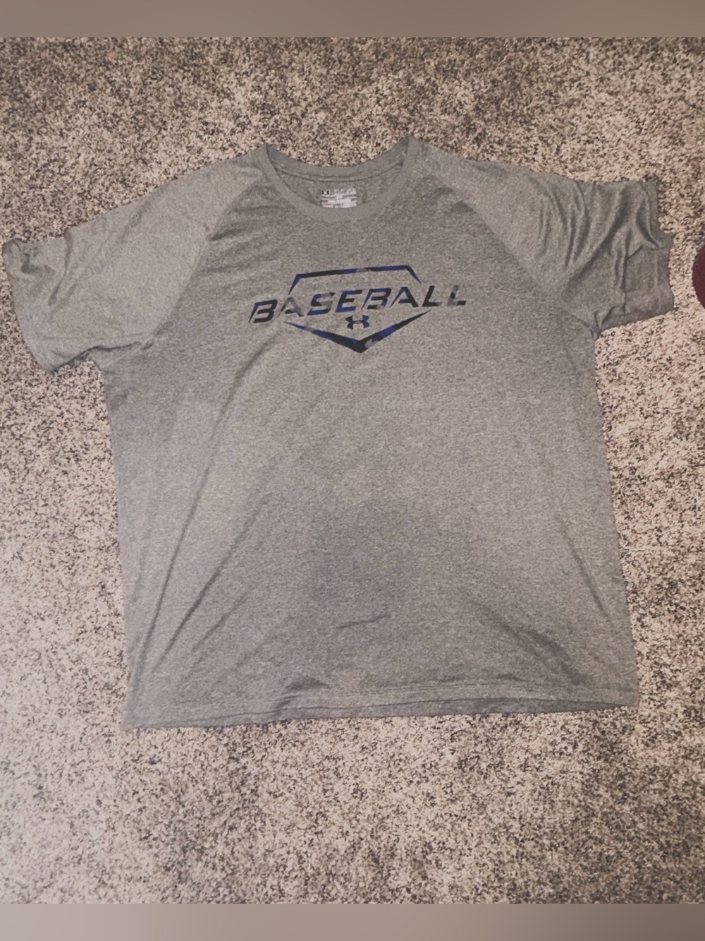 Under Armour Gray Short Sleeve 'Baseball' Performance Tee